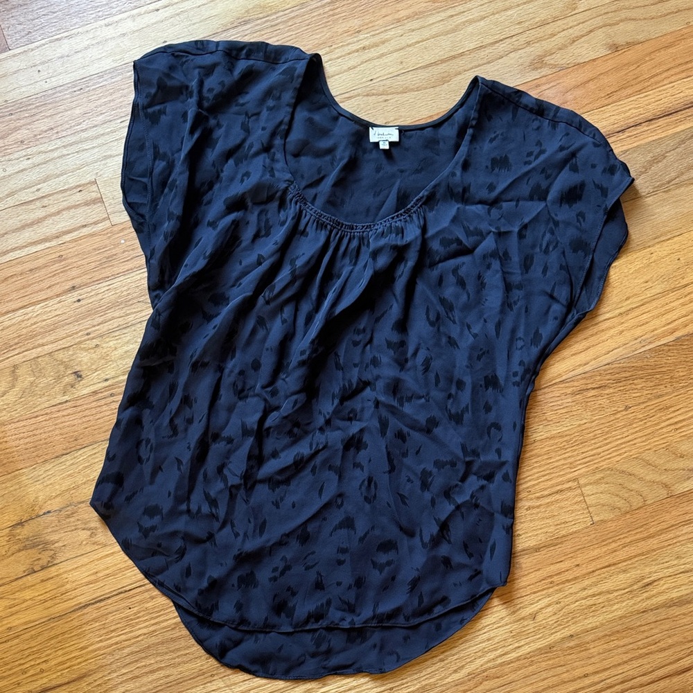 Boden Dark Blue Patterned Blouse